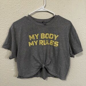 Women’s “My Body My Rules” Cropped T-Shirt